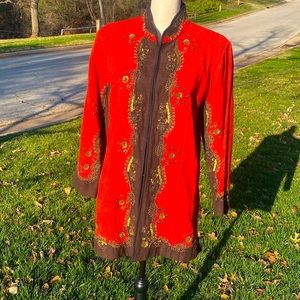 Chico’s heavily embellished jacket